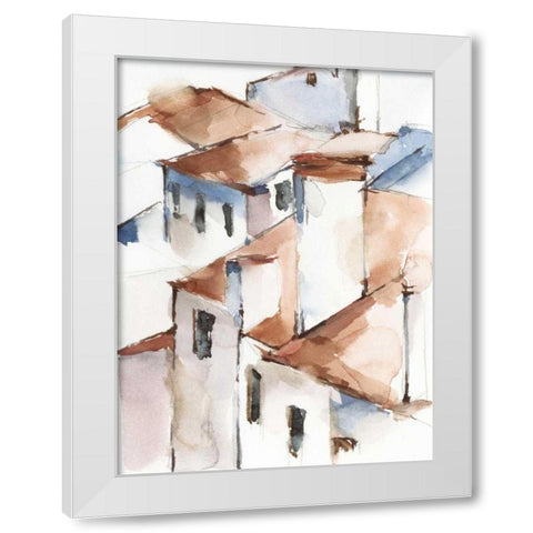 White Cottages II White Modern Wood Framed Art Print by Harper, Ethan