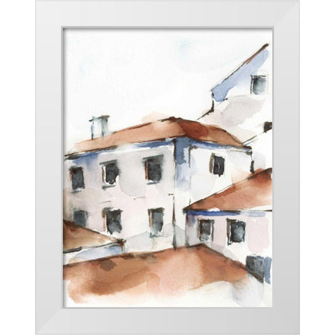 White Cottages III White Modern Wood Framed Art Print by Harper, Ethan