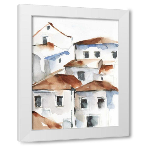 White Cottages IV White Modern Wood Framed Art Print by Harper, Ethan