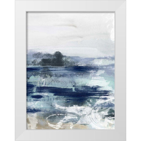 Tidal Motion II White Modern Wood Framed Art Print by Vess, June Erica
