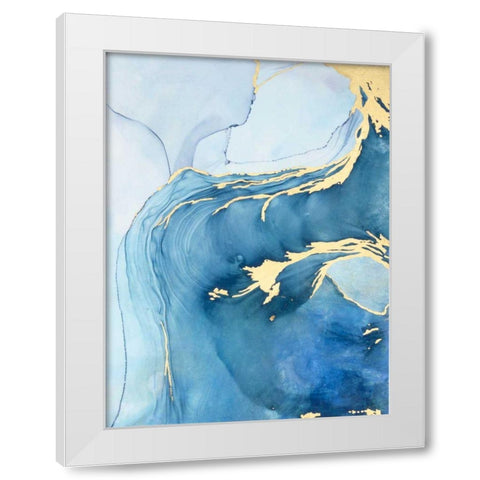 Sea Whirl I White Modern Wood Framed Art Print by Borges, Victoria