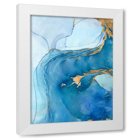 Sea Whirl I White Modern Wood Framed Art Print by Borges, Victoria