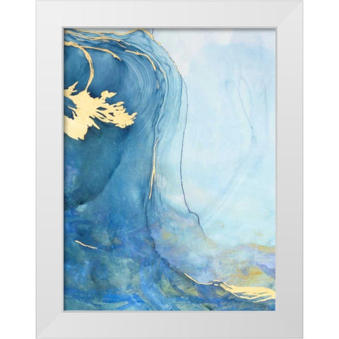 Sea Whirl II White Modern Wood Framed Art Print by Borges, Victoria