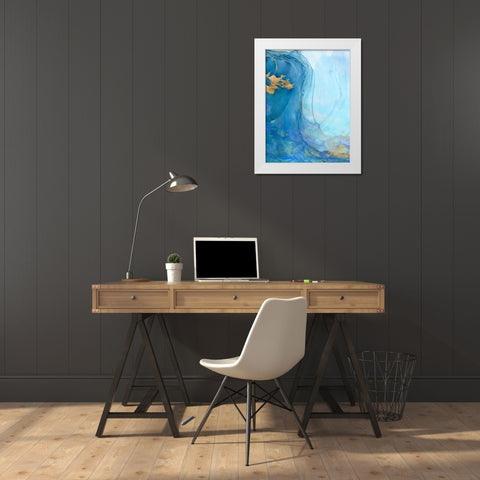 Sea Whirl II White Modern Wood Framed Art Print by Borges, Victoria