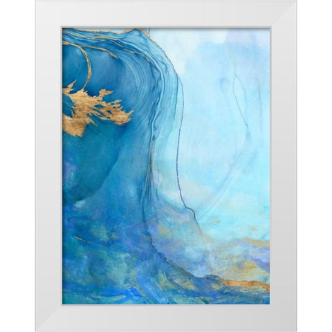 Sea Whirl II White Modern Wood Framed Art Print by Borges, Victoria