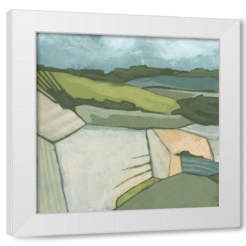 Field and Valley II White Modern Wood Framed Art Print by Vess, June Erica