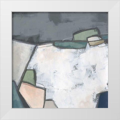 Birds Eye Valley I White Modern Wood Framed Art Print by Vess, June Erica