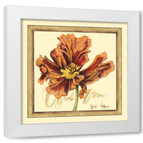 Tulip Study III White Modern Wood Framed Art Print by Goldberger, Jennifer