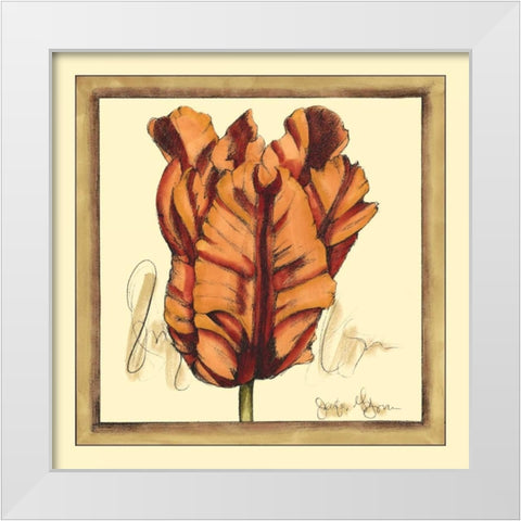 Tulip Study VIII White Modern Wood Framed Art Print by Goldberger, Jennifer