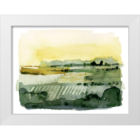 Blotted Landscape I White Modern Wood Framed Art Print by Borges, Victoria