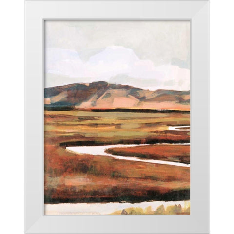 Mountain Field I White Modern Wood Framed Art Print by Borges, Victoria