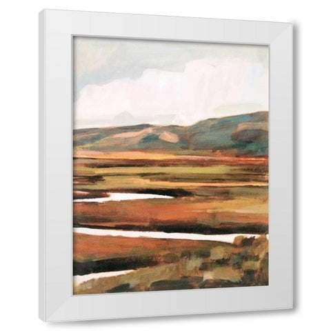 Mountain Field II White Modern Wood Framed Art Print by Borges, Victoria