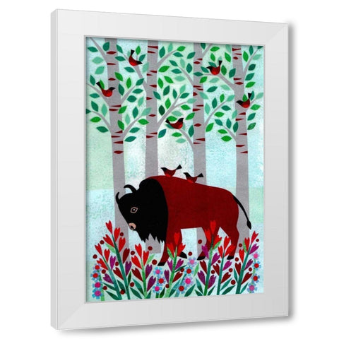Forest Creatures VI White Modern Wood Framed Art Print by Conway, Kim