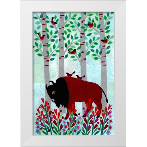 Forest Creatures VI White Modern Wood Framed Art Print by Conway, Kim