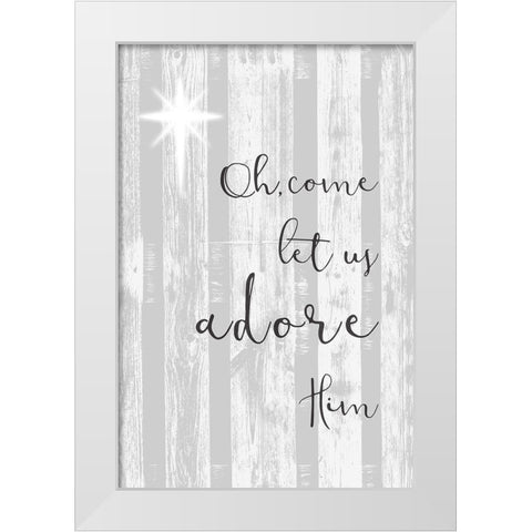 Blessed Christmas I White Modern Wood Framed Art Print by Goldberger, Jennifer