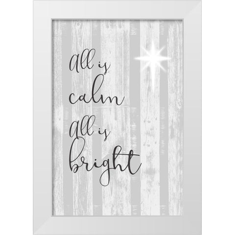 Blessed Christmas II White Modern Wood Framed Art Print by Goldberger, Jennifer