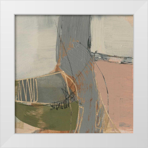 Swinging Lines II White Modern Wood Framed Art Print by Goldberger, Jennifer