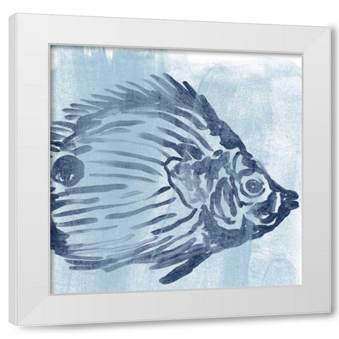 Ocean Study II White Modern Wood Framed Art Print by Vess, June Erica