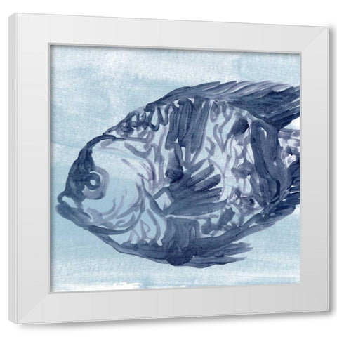 Ocean Study IV White Modern Wood Framed Art Print by Vess, June Erica