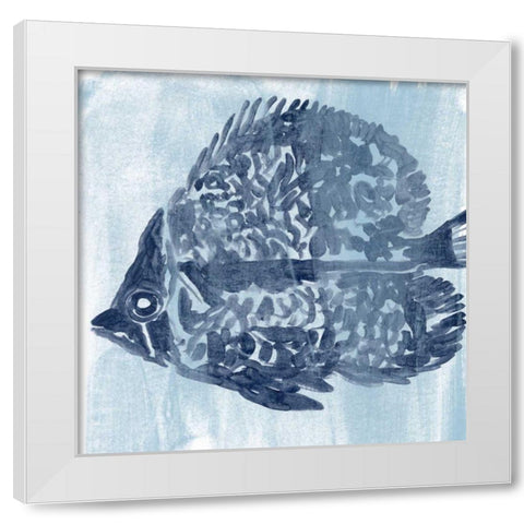 Ocean Study V White Modern Wood Framed Art Print by Vess, June Erica