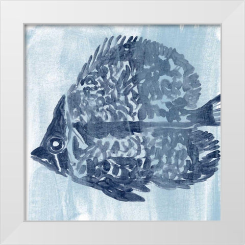 Ocean Study V White Modern Wood Framed Art Print by Vess, June Erica