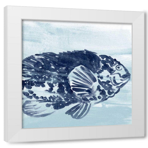 Ocean Study VII White Modern Wood Framed Art Print by Vess, June Erica