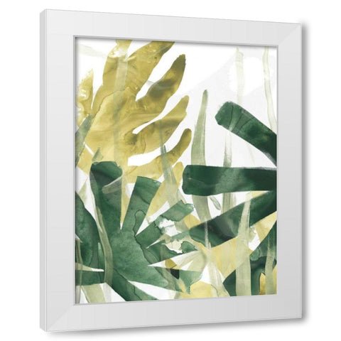 Palm Impression II White Modern Wood Framed Art Print by Vess, June Erica
