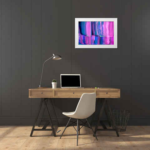 Abstracted Glass II White Modern Wood Framed Art Print by Stramel, Renee W.