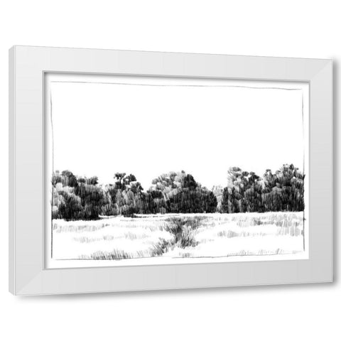 Northern Neck Landscape I White Modern Wood Framed Art Print by Caroline, Emma