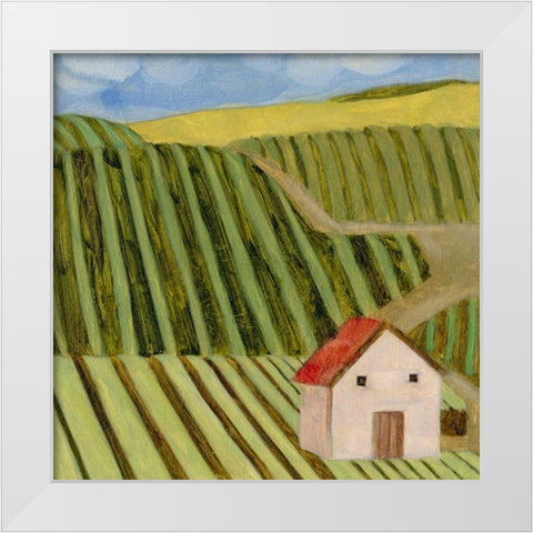 Mountain House I White Modern Wood Framed Art Print by Wang, Melissa