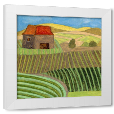 Mountain House II White Modern Wood Framed Art Print by Wang, Melissa