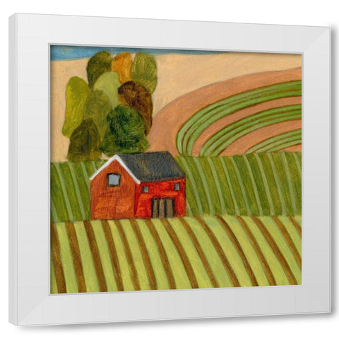 Mountain House III White Modern Wood Framed Art Print by Wang, Melissa