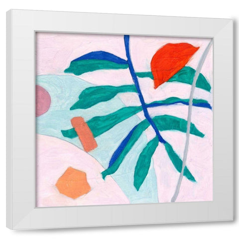 Island Time IV White Modern Wood Framed Art Print by Wang, Melissa