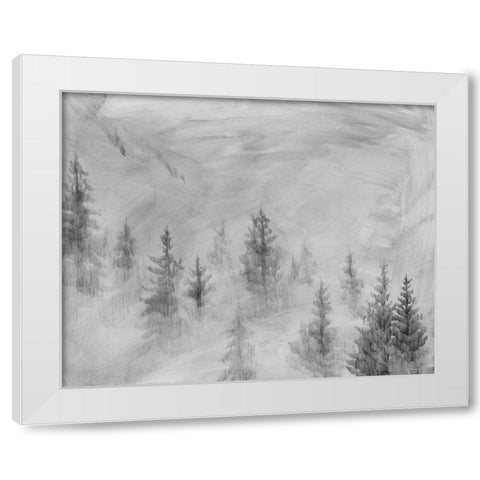 Foggy Foothills I White Modern Wood Framed Art Print by Green, Jacob