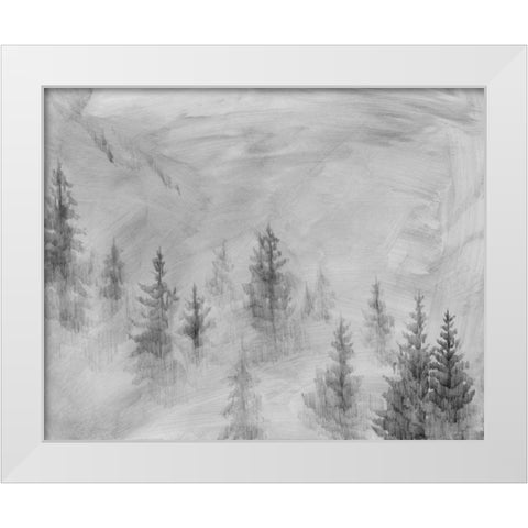 Foggy Foothills I White Modern Wood Framed Art Print by Green, Jacob