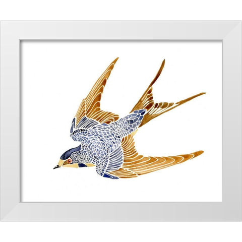 Jeweled Barn Swallow II White Modern Wood Framed Art Print by Green, Jacob