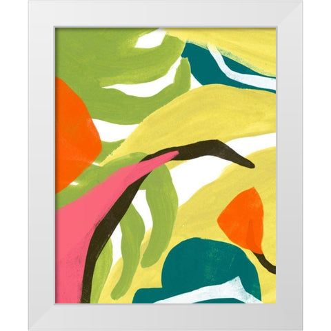 Mod Tropics I White Modern Wood Framed Art Print by Vess, June Erica