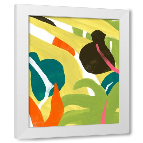 Mod Tropics II White Modern Wood Framed Art Print by Vess, June Erica