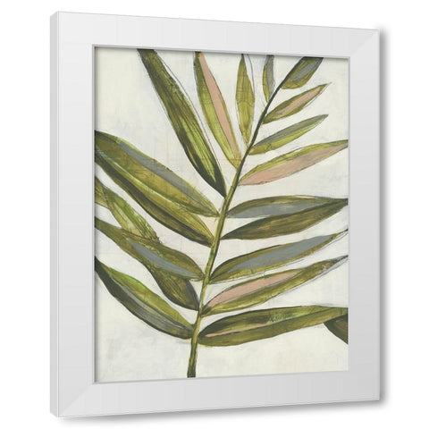 Pastel Frond I White Modern Wood Framed Art Print by Goldberger, Jennifer