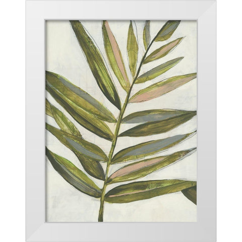 Pastel Frond I White Modern Wood Framed Art Print by Goldberger, Jennifer