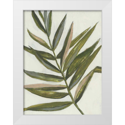 Pastel Frond II White Modern Wood Framed Art Print by Goldberger, Jennifer