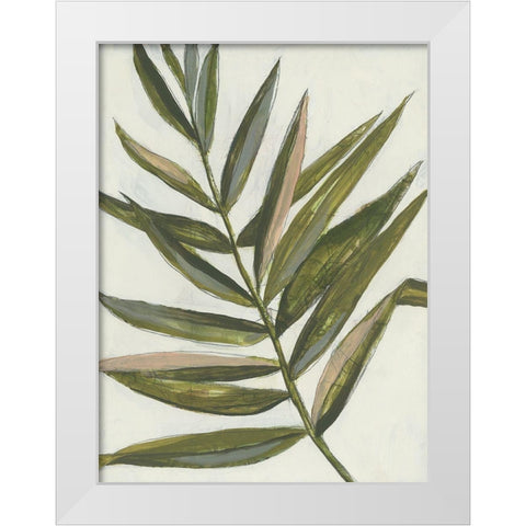 Pastel Frond II White Modern Wood Framed Art Print by Goldberger, Jennifer