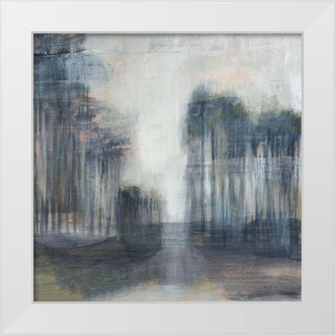 Illuminated Treeline I White Modern Wood Framed Art Print by Goldberger, Jennifer