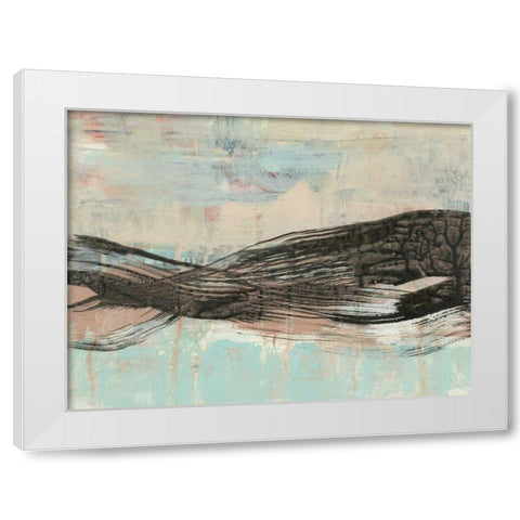 Ebony Ribbon II White Modern Wood Framed Art Print by Goldberger, Jennifer