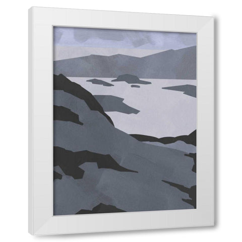 Grayscale Island Chain I White Modern Wood Framed Art Print by Green, Jacob