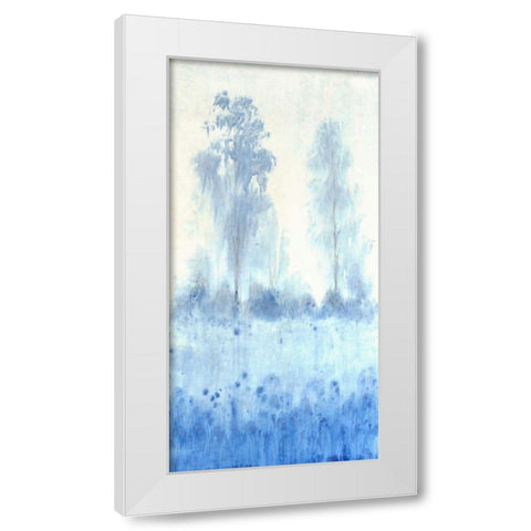 Blue Focus I White Modern Wood Framed Art Print by OToole, Tim