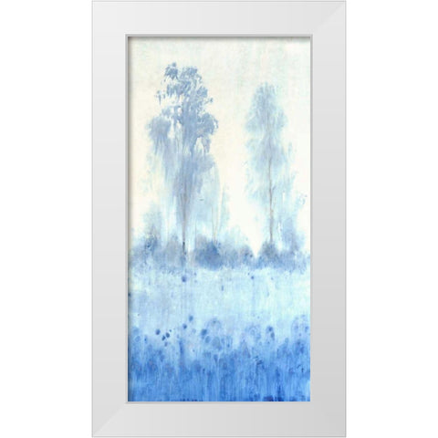 Blue Focus I White Modern Wood Framed Art Print by OToole, Tim