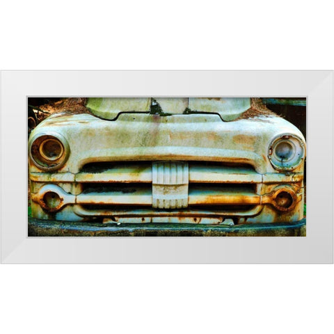 Car Graveyard II White Modern Wood Framed Art Print by McLoughlin, James