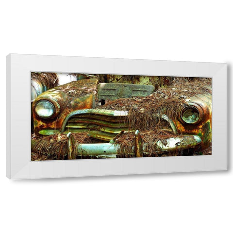Car Graveyard III White Modern Wood Framed Art Print by McLoughlin, James