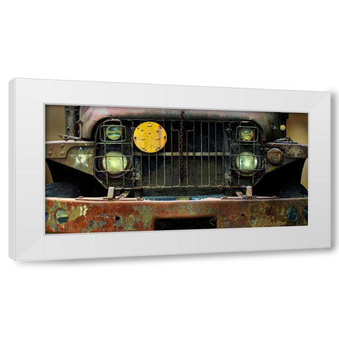 Car Graveyard IV White Modern Wood Framed Art Print by McLoughlin, James